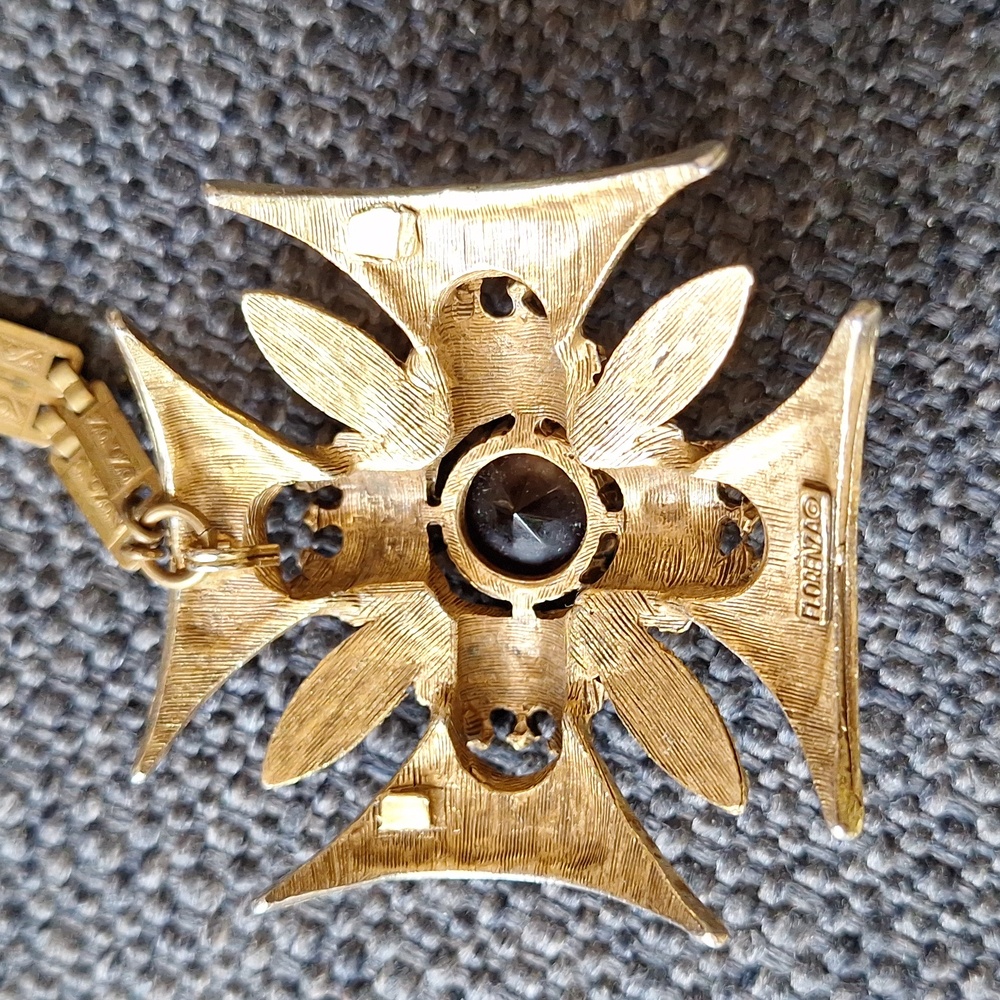 Vintage Florenza Cross Necklace - Picture 3 of 6